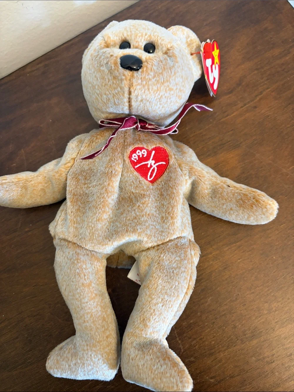 Ty Plush Teddy Bear Trio - Green, White, Brown